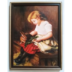 Obraz Dievčatko so zajkom
