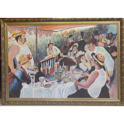 Obraz Obed na lodi (110 x 78 cm)